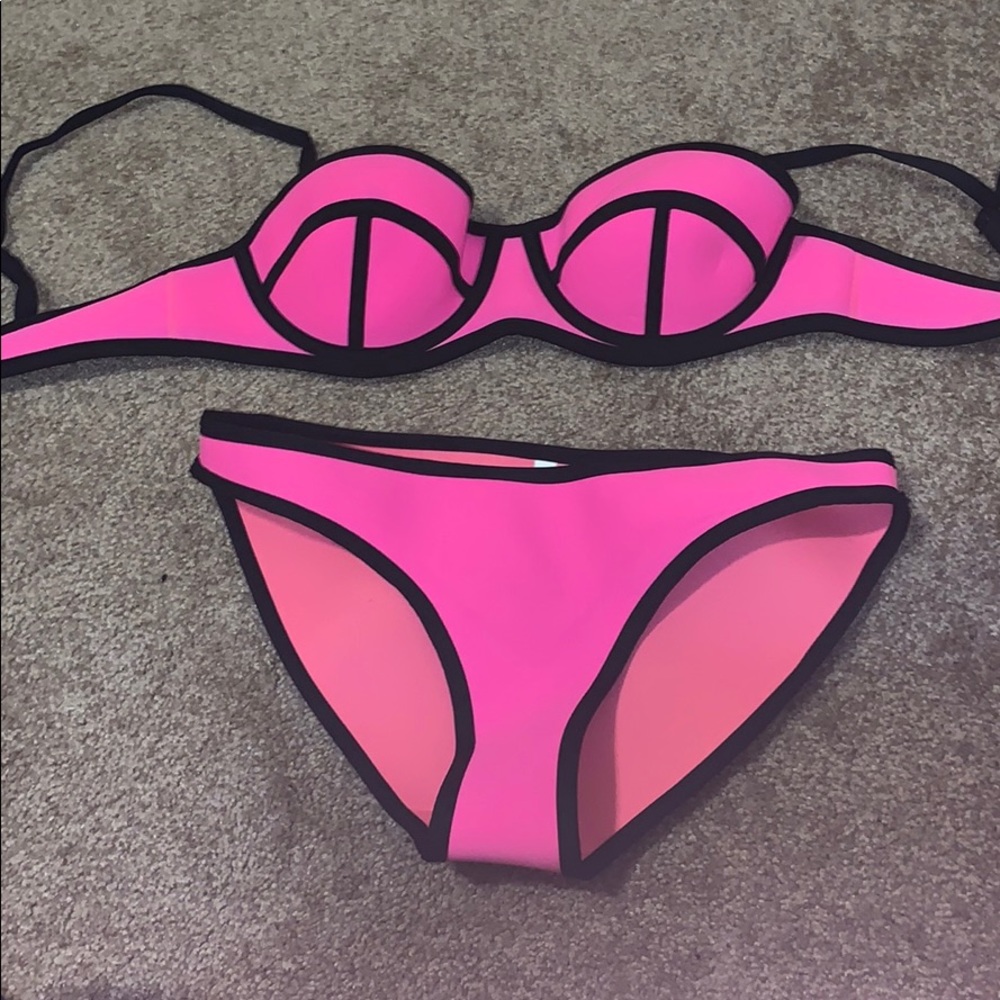 Pink neoprene swimsuit